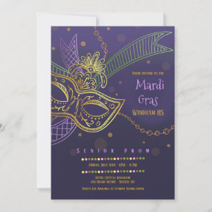 Mardi Gras Prom Uitnodiging