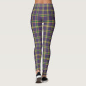 Mardi Gras Pset Paars Green Gold Tartan Leggings (Achterkant)