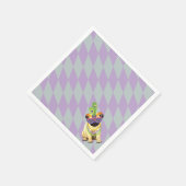 Mardi Gras Pug Servetten (Hoek)