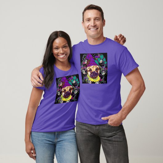 MARDI GRAS PUG T-SHIRT (Unisex)