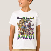 Mardi Gras Puppies "Dawg"T-shirt T-shirt (Voorkant)