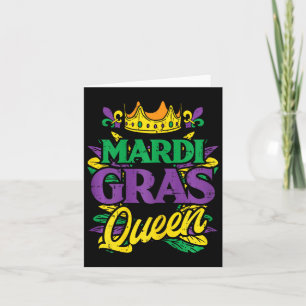Mardi Gras Queen Crown Funny Mardi Gras Carnival W Kaart