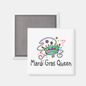 Mardi Gras Queen Magneet (Voorkant / Achterkant)