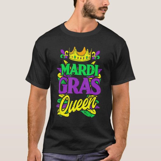Mardi Gras Queen Mask Party New Orleans Carnaval S T-shirt (Voorkant)