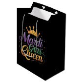 Mardi Gras Queen Parade Costume Party Medium Cadeauzakje (Voorkant Gekanteld)