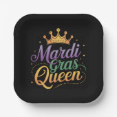Mardi Gras Queen Parade Costume Party Papieren Bordje (Voorkant)