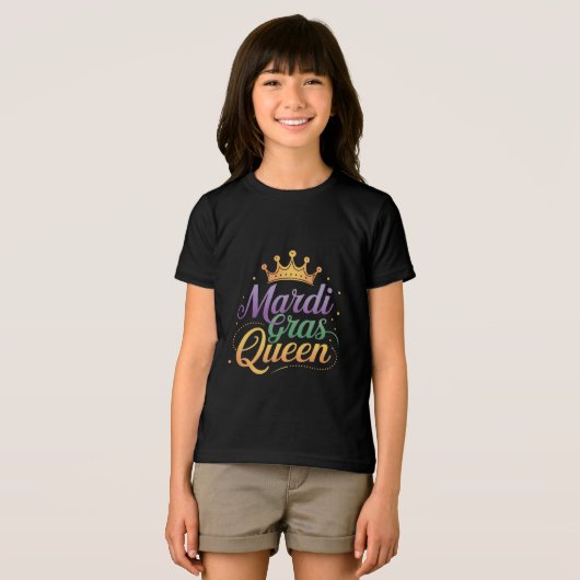 Mardi Gras Queen Parade Costume Party Tri-Blend Shirt (Voorkant volledig)
