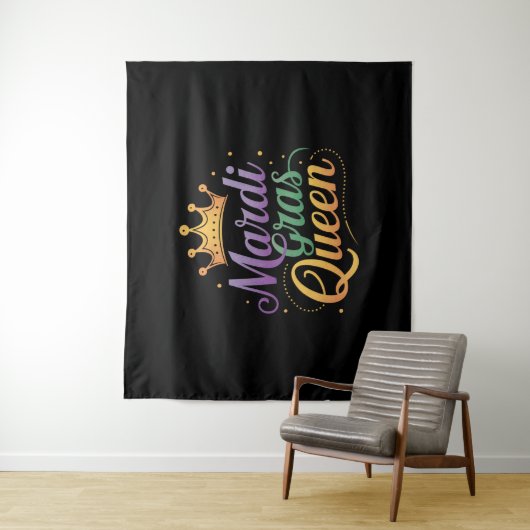 Mardi Gras Queen Parade Costume Party Wandkleed (In situ)