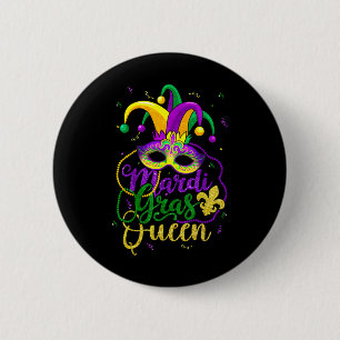 Mardi Gras Queen Parade Costume Party Women Gift M Ronde Button 5,7 Cm