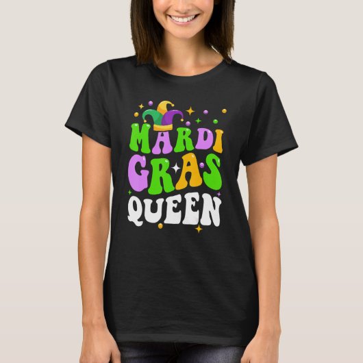 Mardi Gras Queen Party New Orleans Carnaval T-shirt (Voorkant)