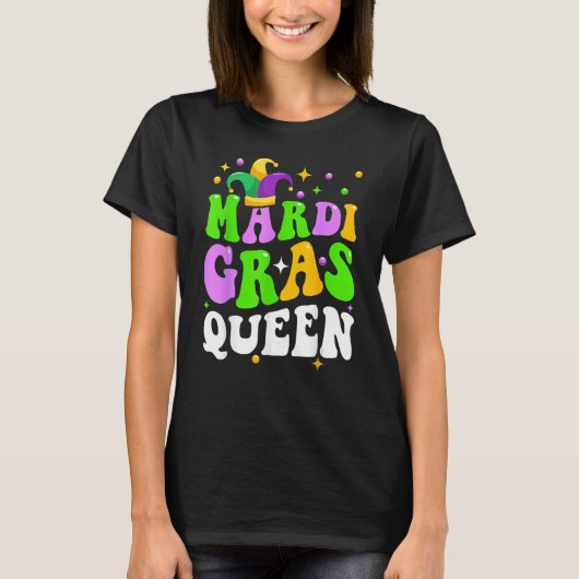 Mardi Gras Queen Party New Orleans Carnaval T-shirt (Voorkant)