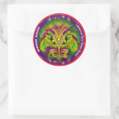 Mardi Gras Queen Style 2 Uitzicht Notes Plough Ronde Sticker (Tas)