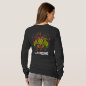Mardi Gras Queen Style Dark Uitzicht Notes Plough T-shirt (Achterkant volledig)