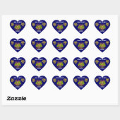 Mardi Gras Queen Uitzicht merkt op Hart Sticker (Vel)