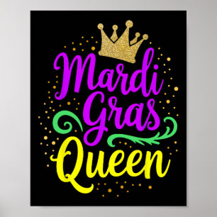 Mardi Gras Queen voor meisjes en vrouwen Poster