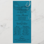 Mardi Gras Quince Programmakaart (Achterkant)