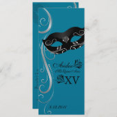 Mardi Gras Quince Programmakaart (Voorkant / Achterkant)