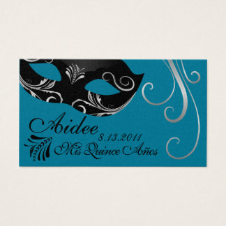 Mardi Gras QuinceTicketFr Visitekaartjes