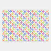 Mardi Gras Rainbow Fleur de lis Pattern Inpakpapier Vel (Voorkant 3)