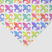 Mardi Gras Rainbow Fleur de lis Pattern Tissuepapier (Detail)