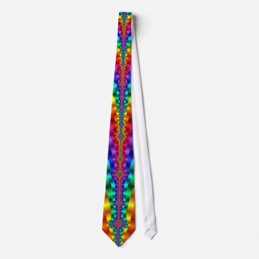 Mardi Gras Rainbow Gay Pride LGBT Necktie Stropdas (Voorkant)