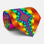 Mardi Gras Rainbow Gay Pride LGBT Necktie Stropdas (Opgerold)