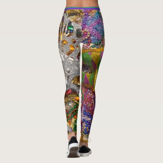 Mardi Gras Razzel Dazzel Leggings Bling Pants (Achterkant)