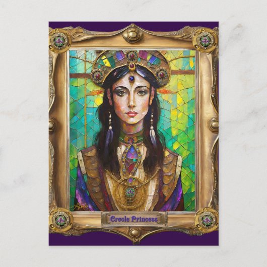 Mardi Gras Realm Portretten - De Creoolse Prinses Briefkaart (Voorkant)