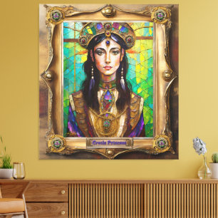 Mardi Gras Realm Portretten - De Creoolse Prinses Canvas Afdruk