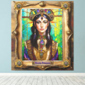 Mardi Gras Realm Portretten - De Creoolse Prinses Canvas Afdruk (Insitu (Houten vloer))