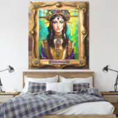 Mardi Gras Realm Portretten - De Creoolse Prinses Canvas Afdruk (Insitu (Slaapkamer))