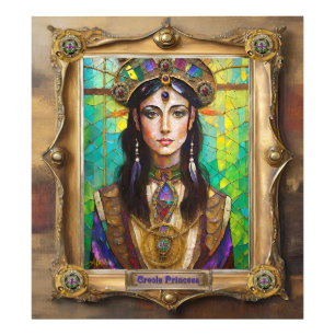 Mardi Gras Realm Portretten - De Creoolse Prinses Foto Afdruk