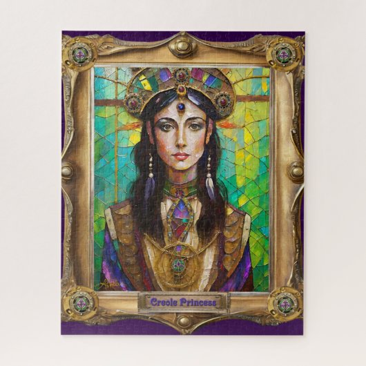 Mardi Gras Realm Portretten - De Creoolse Prinses Legpuzzel (Verticaal)