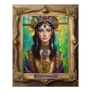 Mardi Gras Realm Portretten - De Creoolse Prinses Perfect Poster