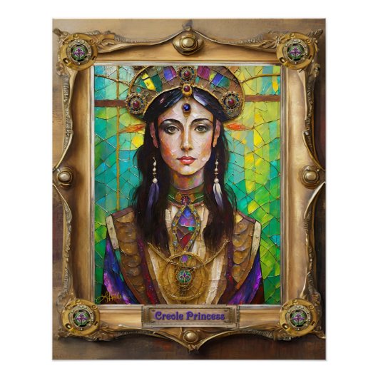 Mardi Gras Realm Portretten - De Creoolse Prinses Perfect Poster (Voorkant)