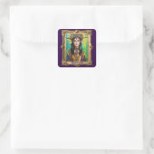 Mardi Gras Realm Portretten - De Creoolse Prinses Vierkante Sticker (Tas)