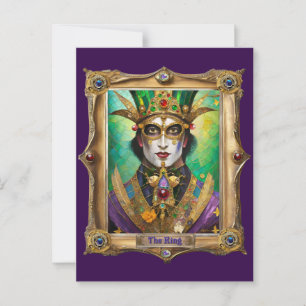 Mardi Gras Realm Portretten - De Koning Briefkaart