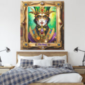 Mardi Gras Realm Portretten - De Koning Canvas Afdruk (Insitu (Slaapkamer))