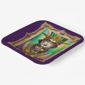 Mardi Gras Realm Portretten - De Koning Papieren Bordje (Gebogen)