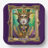 Mardi Gras Realm Portretten - De Koning Papieren Bordje (Voorkant)