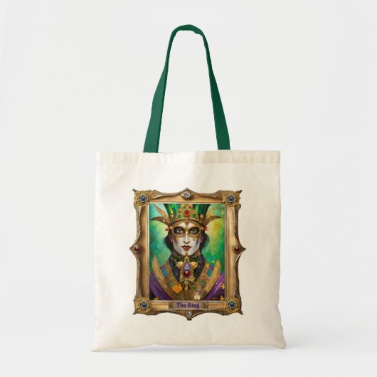 Mardi Gras Realm Portretten - De Koning Tote Bag (Voorkant)