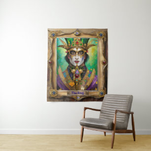Mardi Gras Realm Portretten - De Koning Wandkleed