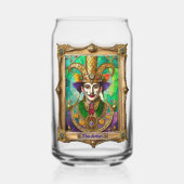 Mardi Gras Realm Portretten - De kunstenaar Dali Blikvorm Glas (Achterkant)