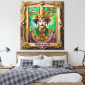Mardi Gras Realm Portretten - De kunstenaar Dali Canvas Afdruk (Insitu (Slaapkamer))