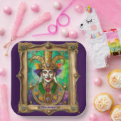 Mardi Gras Realm Portretten - De kunstenaar Dali Papieren Bordje (Feest)