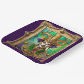 Mardi Gras Realm Portretten - De kunstenaar Dali Papieren Bordje (Gebogen)