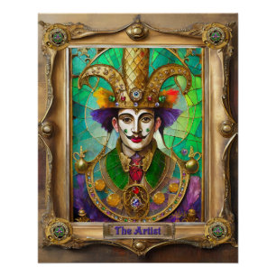 Mardi Gras Realm Portretten - De kunstenaar Dali Perfect Poster