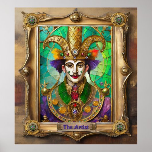 Mardi Gras Realm Portretten - De kunstenaar Dali Poster (Voorkant)