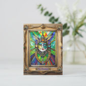 Mardi Gras Realm Portretten - De Priesteres Briefkaart (Staand voorkant)