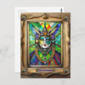 Mardi Gras Realm Portretten - De Priesteres Briefkaart (Voorkant / Achterkant)